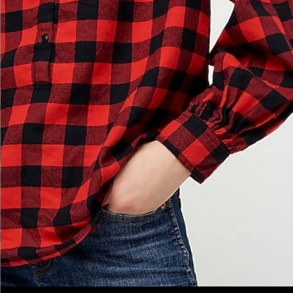 NWT J CREW Checked Flannel Shirt